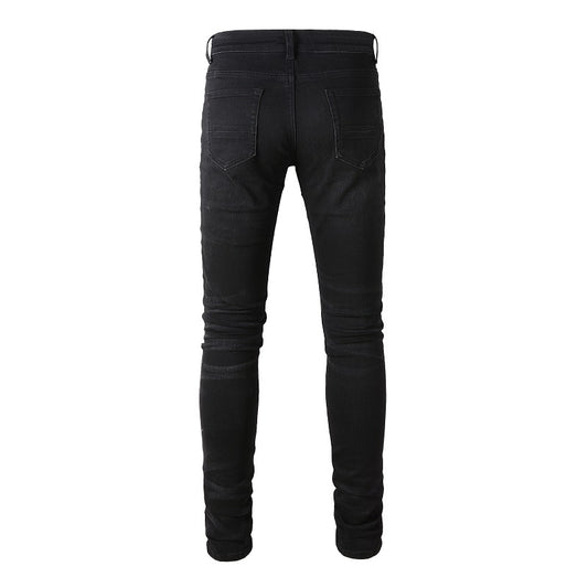 Jeans Rotos con Parches Elásticos de Moda - Image 2