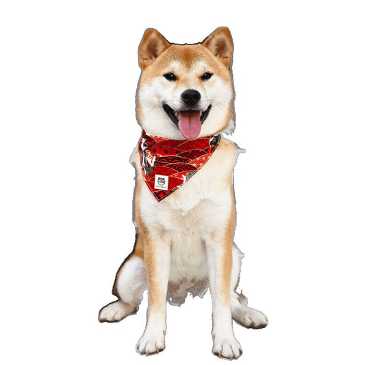 Carpeta Triangular para Perro con Patrón de Hierba Tang Japonesa - Image 2
