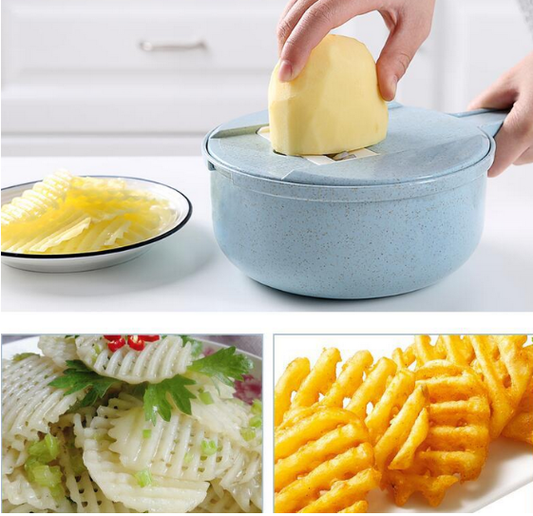 Cortador Mandolina 8 en 1 - Pelador de Verduras y Rallador Multifuncional - Image 2