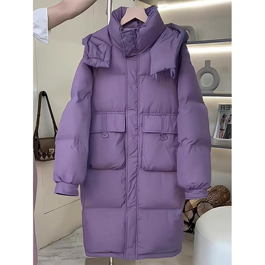 Abrigo Acolchado de Plumón Largo para Mujer - Diseño Elegante y Cálido - Image 2
