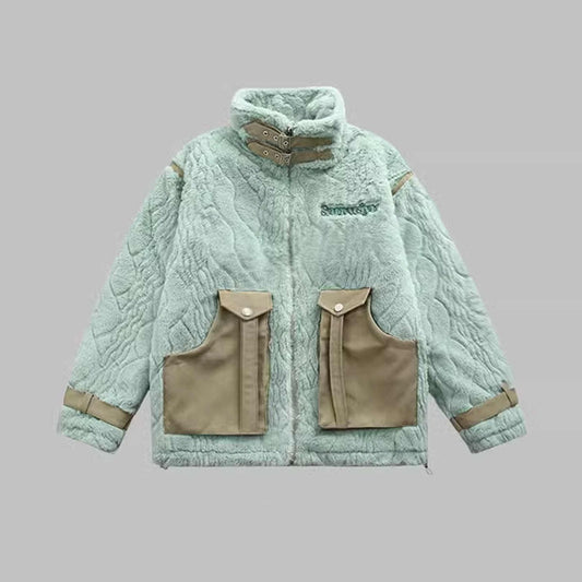 Abrigo Retro de Lana de Cordero y Algodón para Hombre y Mujer - Image 2