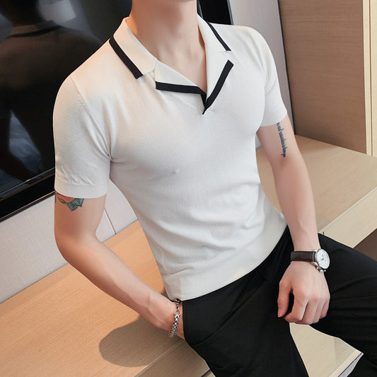 Polo Manga Corta Transpirable - Suéter Tejido Ligero para Hombre - Image 2