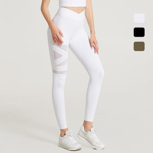 Pantalones de Yoga con Levantamiento de Caderas y Abdomen - Malla Cosida - Image 2