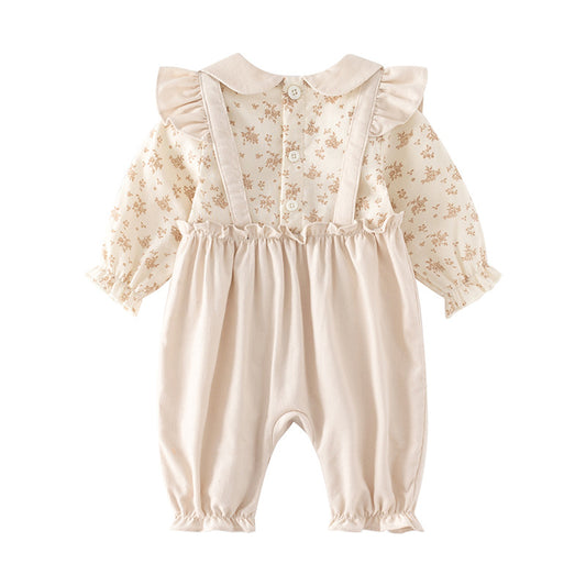 Mono Bebé Primavera Otoño - Enterizo Elegante Falso Dos Piezas para Niña - Image 2