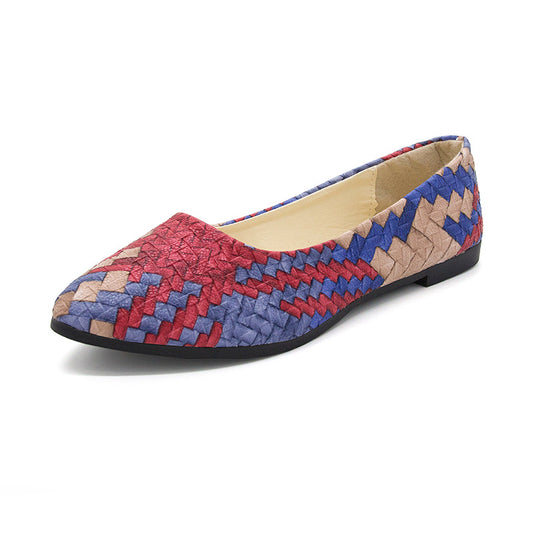 Zapatos Planos Punta Fina Boca Baja en Tonos Claros - Slip-on Cómodo - Image 2
