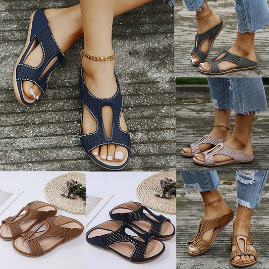 Sandalias Planas Caladas para Mujer - Diseño Hueco Perforado Verano - Image 2