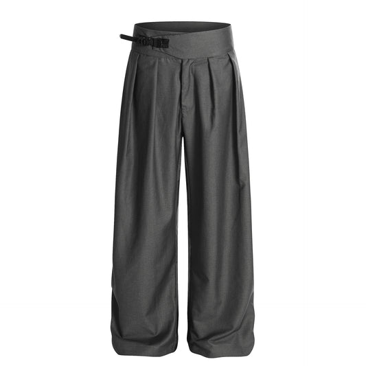 Pantalones Casuales Sofisticados Unisex Corte Relajado Estilo Retro Americano - Image 2