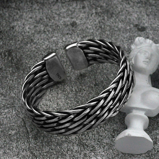 Pulsera de Plata Esterlina Tejida a Mano para Hombre - Image 2