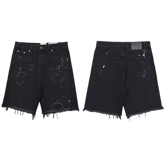 Shorts Camuflado con Detalles Graffiti y Costuras Contrastantes - Image 2