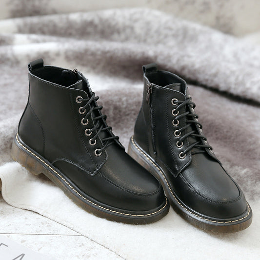 Botas Escolares Británicas de Cuero - Botines Altos Versátiles - Image 2