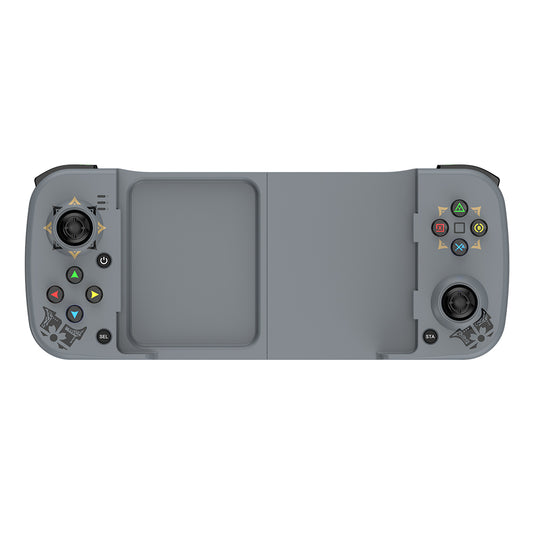 Black retractable game handle with red accents, dual joysticks, D-pad, and colored action buttons. - Image 2