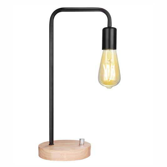 Lámpara de Mesa Moderna en Hierro y Madera con Luz Cálida Regulable - Image 2