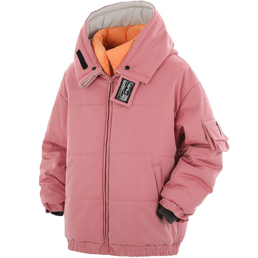 Chaqueta Abrigo Hombre Cuello Alto con Capucha Desmontable Algodón - Image 2