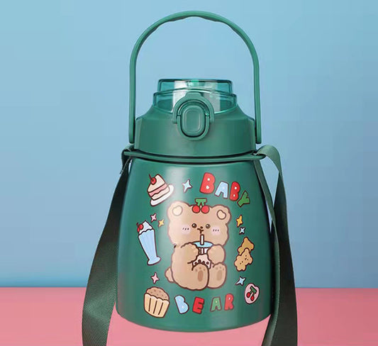 Vaso Infantil de Gran Capacidad con Pajita de Acero Inoxidable - Image 2