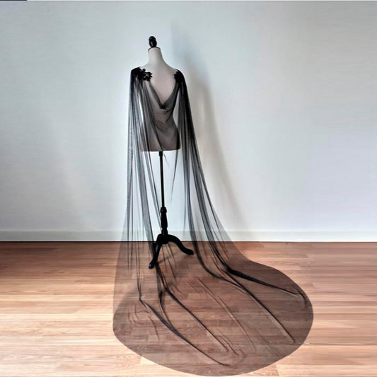 Chal Nupcial de Encaje Mesh Elegante - Image 2