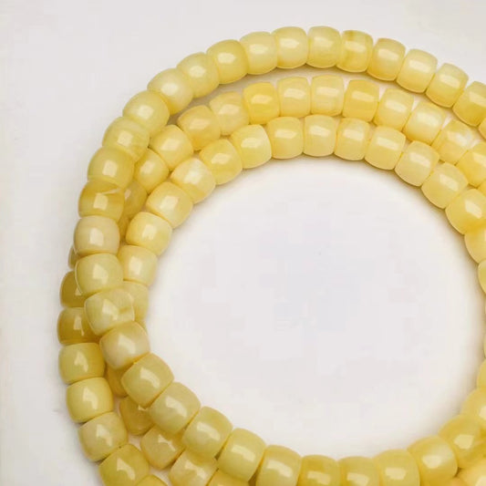 Cuentas de Buda de Cera de Abeja Natural Corte Recto - Accesorios Artesanales - Image 2