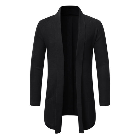 Cardigan Suéter Tejido Tipo Trench Coat para Otoño - Image 2