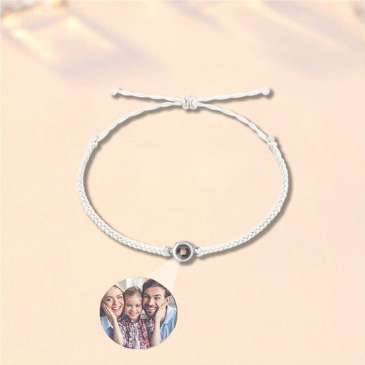 Pulsera de Proyección de Foto Personalizada Tejida a Mano - Joya Romántica para Parejas - Image 2