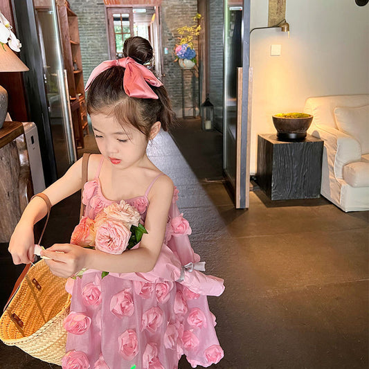 Vestido Infantil con Tirantes Ajustables Estilo Dulce - Image 2