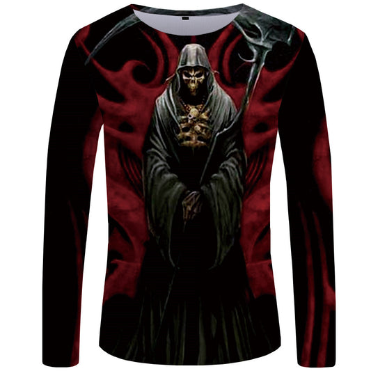 Playera Manga Larga Cuello Redondo con Impresión 3D Digital para Hombre - Image 2