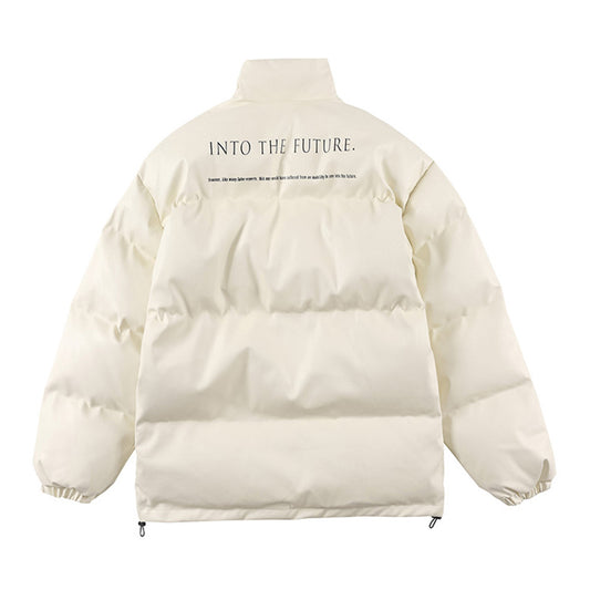 Chaqueta Acolchada de Piel Sintética con Cuello Alto para Hombre - Image 2