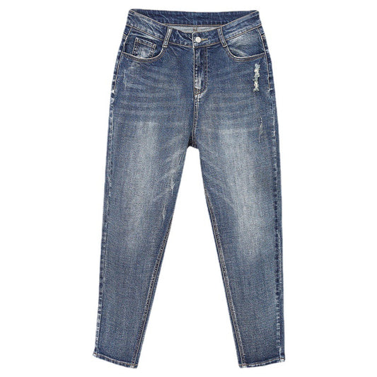 Jeans Oversize Mujer Cintura Alta Elástico Pierna Ancha - Image 2