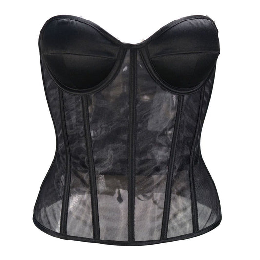 Corpiño Nupcial Transparente con Malla Elegante - Image 2