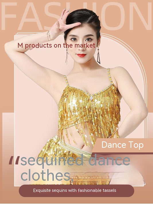 Vestido de Baile con Lentejuelas y Flecos Ajustable para Festival - Image 2