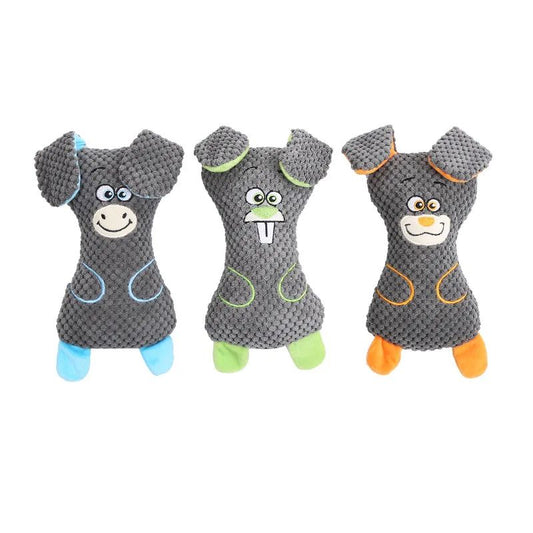 Juguetes de Peluche para Perros con Sonido Chiflador - Formas Animales para Limpiar y Fortalecer Dientes - Image 2