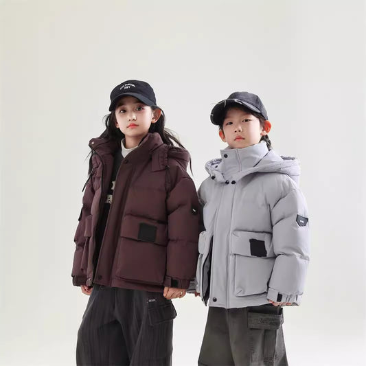 Abrigo Cálido Infantil con Plumón de Pato Blanco para Niños Invierno - Image 2