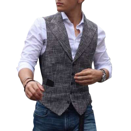 Chaleco Cuadros Slim Fit para Hombre - Estilo Casual Moderno - Image 2