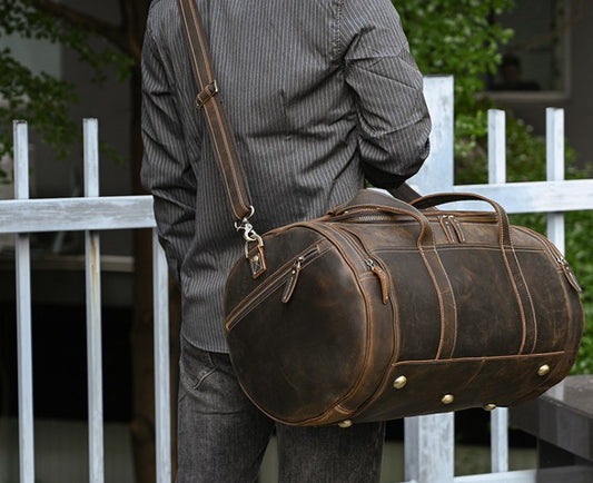 Bolso de Viaje Vintage en Cuero Crazy Horse para Hombre - Image 2