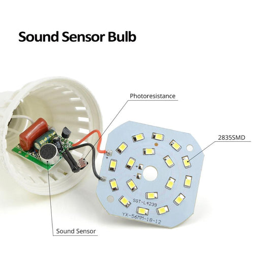 Foco LED Inteligente con Control por Sonido y Luz - Image 2