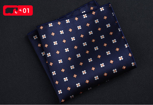 Pañuelo Cuadrado Retro con Bordado Texturizado para Hombre - Image 2