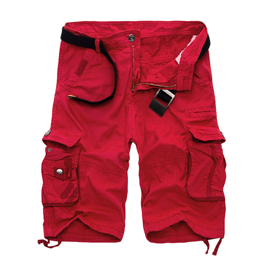 Pantalones Cargo Cortos Estilo Coreano Hombre - Cintura Suelta 5 Puntos Multi Bolsillo Camuflaje - Image 2