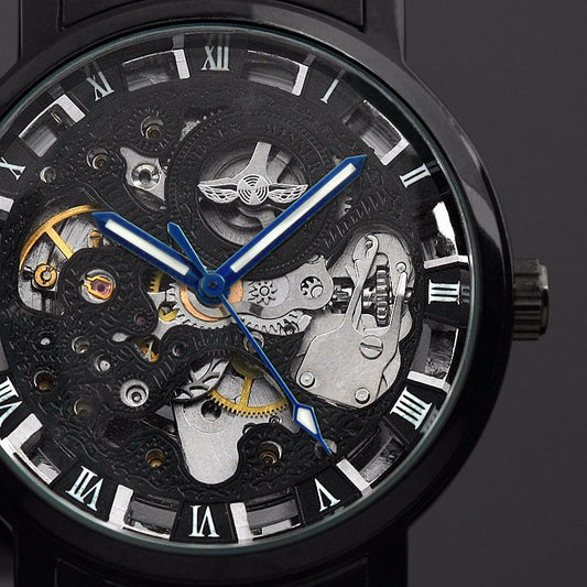 Reloj Automático Mecánico Negro Total para Hombre - Estilo Casual - Image 2