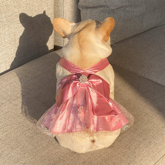Falda Mesh para Mascotas con Diseño de Perros, Gatos y Moño de Perlas - Image 2