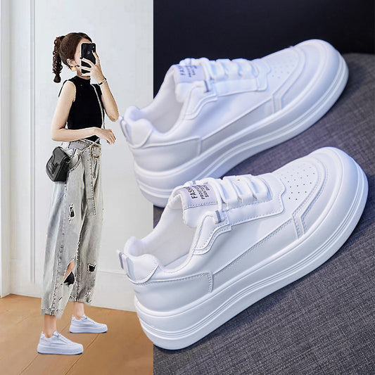 Zapatillas Blancas Mujer con Suela Gruesa y Plataforma Cómoda - Image 2