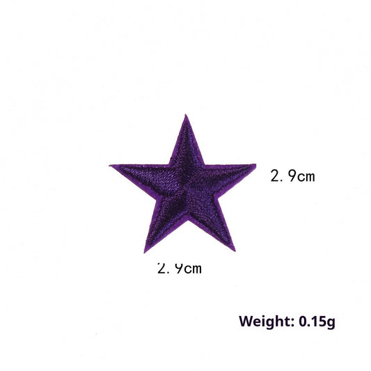 Etiqueta de Bordado Estrella de Cinco Puntas Colorida para Prendas - Image 2