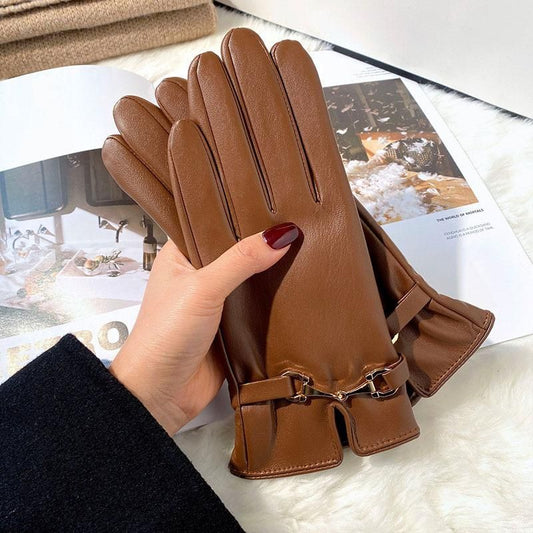 Guantes Térmicos para Mujer con Forro Polar y Palma de PU - Image 2