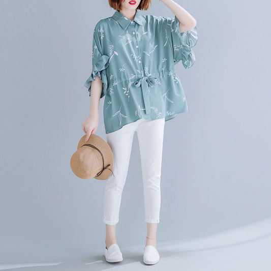 Blusa Holgada de Verano Talla Grande Princess Fat con Mangas Murciélago - Image 2