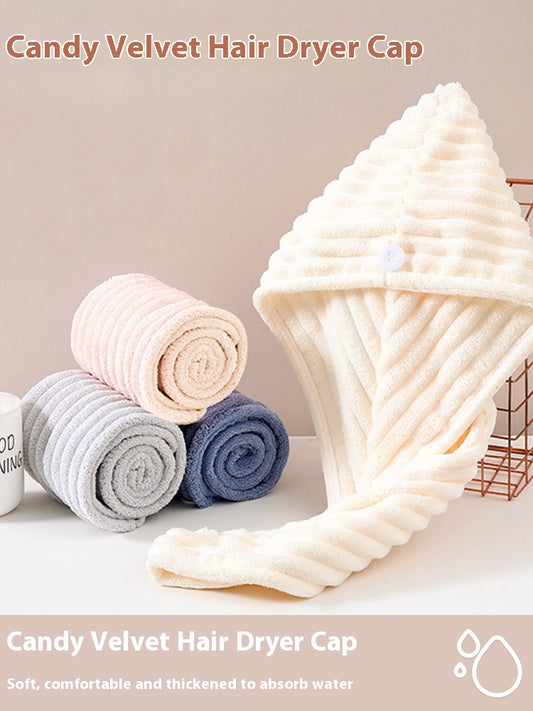 Toalla Turbante Absorbente Candy Velvet para Secar Cabello - Image 2
