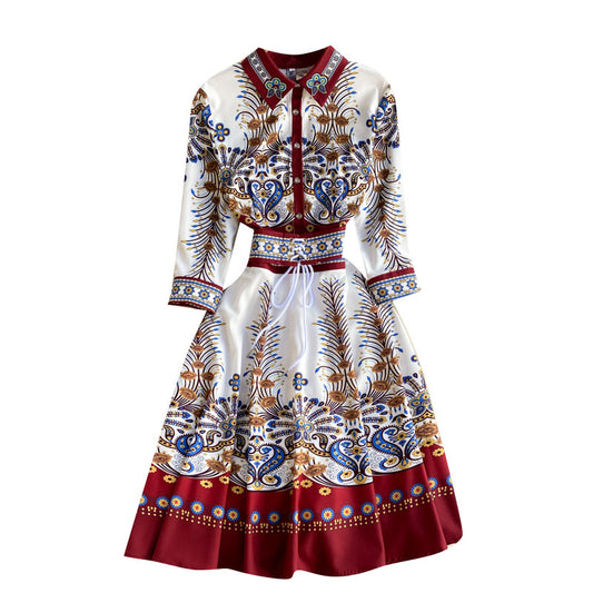 Vestido Elegante con Cintura Ajustada y Diseño Sofisticado - Image 2