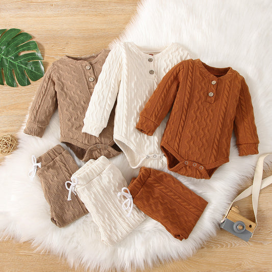 Conjunto Infantil de Dos Piezas con Cuello Redondo y Mangas Largas - Image 2