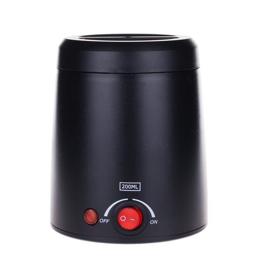 Black portable constant temperature wax melting machine with a 200ml capacity, featuring an on/off switch. - Image 2