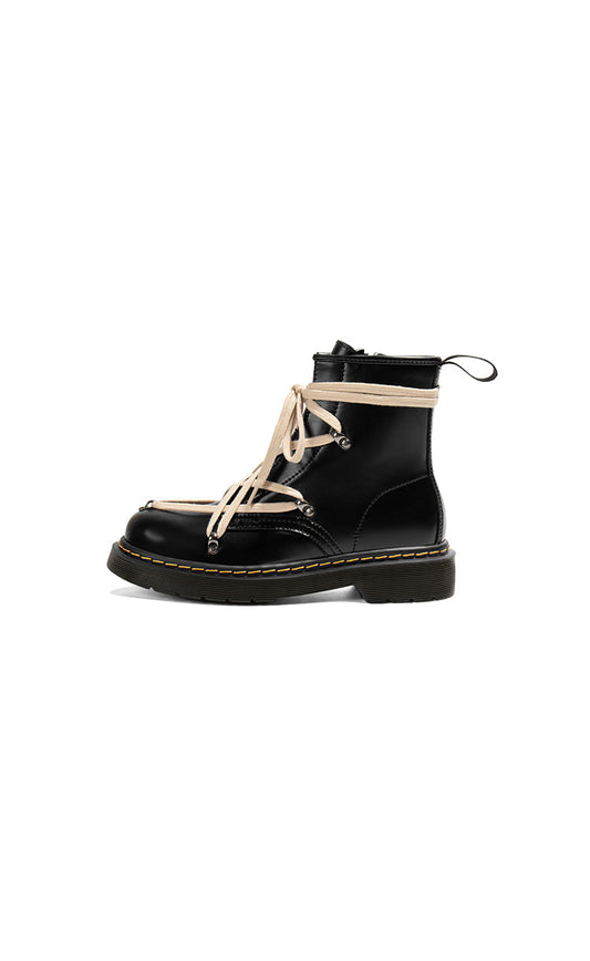 Botines Escolares de Cuero Estilo Británico con Cordones - Image 2