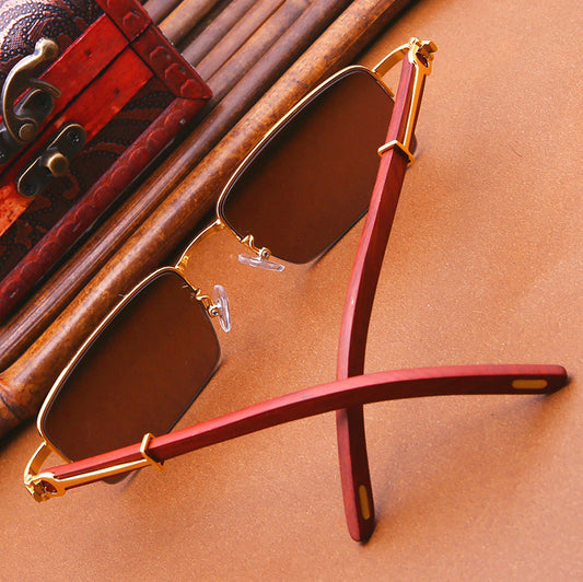 Gafas de Sol con Patillas de Madera Cristal - Image 2