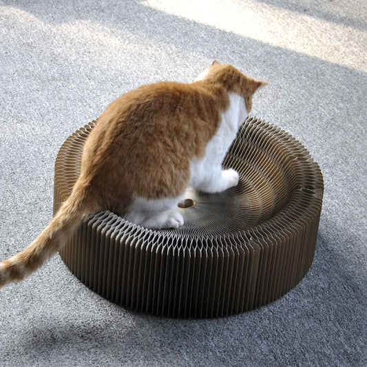 Rascador Corrugado Plegable Orgánico para Gatos - Afilador de Garras Premium - Image 2