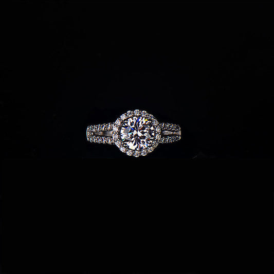 Conjunto de Anillos de Boda Grandes y Lujosos en Plata 925 para Novia - Image 2
