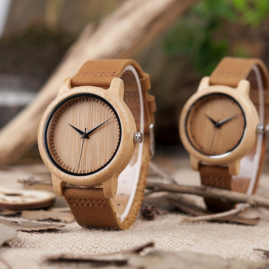 Reloj de Pareja en Bambú - Diseño Minimalista y Sostenible - Image 2